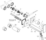 HANSGROHE Metropol Einhebel-Waschtischmischer Unterputz DN15 mit 165 mm Auslauf in Chrom