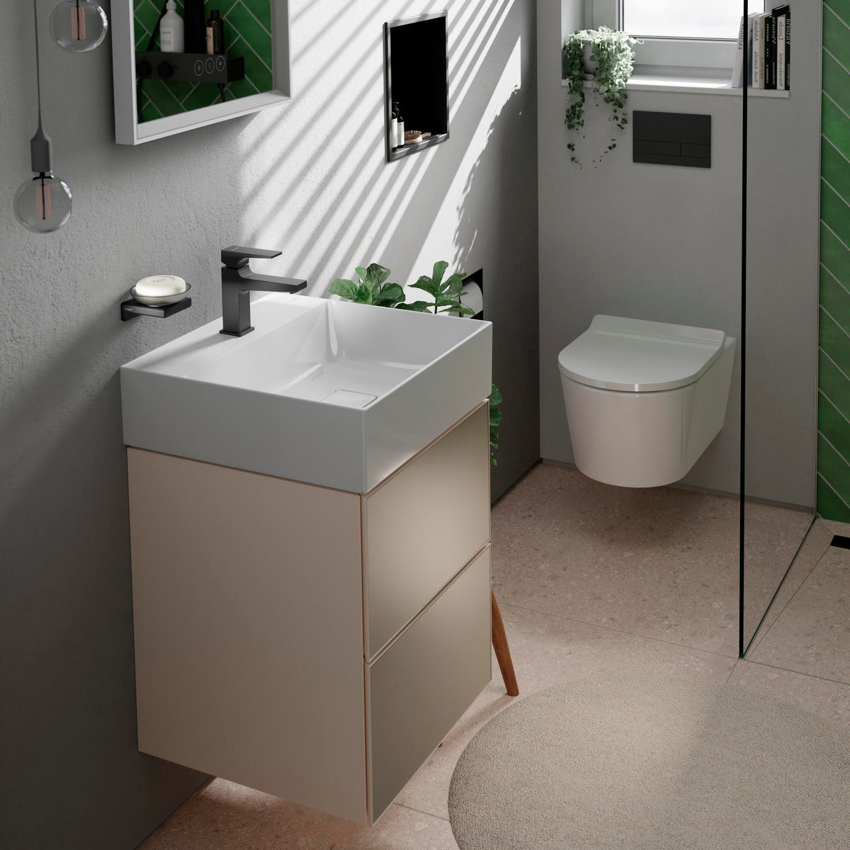 HANSGROHE EluPura S Wand-WC Set weiß mit HygienEffect, spülrandlos & SoftClose