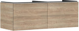 HANSGROHE Waschtischunterschrank Xelu Q 1360 mm Weiß Hochglanz mit Griffleiste Chrom