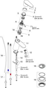 HANSGROHE Focus Einhebel-Waschtischmischer DN15 für offene Heißwasserbereiter, chrom