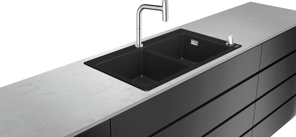 HANSGROHE Spülencombi Select 200 C51-F770-10 mit Einbauspüle und Küchenmischer in Chrom