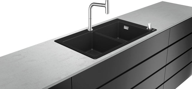 HANSGROHE Spülencombi Select 200 C51-F770-10 mit Einbauspüle und Küchenmischer in Chrom
