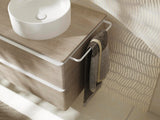 HANSGROHE Xelu Q Konsole 1360 mm weiß hochglanz mit 2 Ausschnitten ohne Hahnloch