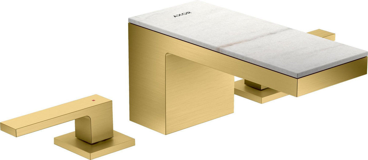 AXOR MYEDITION 3-Loch-Waschtischmischer 70 ohne Platte in polished gold optic – PowderRain