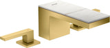 AXOR MYEDITION 3-Loch-Waschtischmischer 70 ohne Platte in polished gold optic – PowderRain