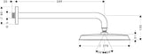 HANSGROHE Raindance Classic Air 1jet Kopfbrause DN 15 mit 390 mm Brausearm, 270 mm, chrom