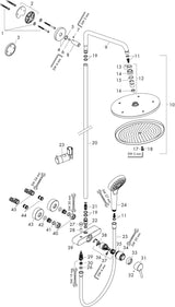 HANSGROHE Showerpipe Croma Select 280 Air 1Jet DN 15 mit Einhebelmischer – Chrom