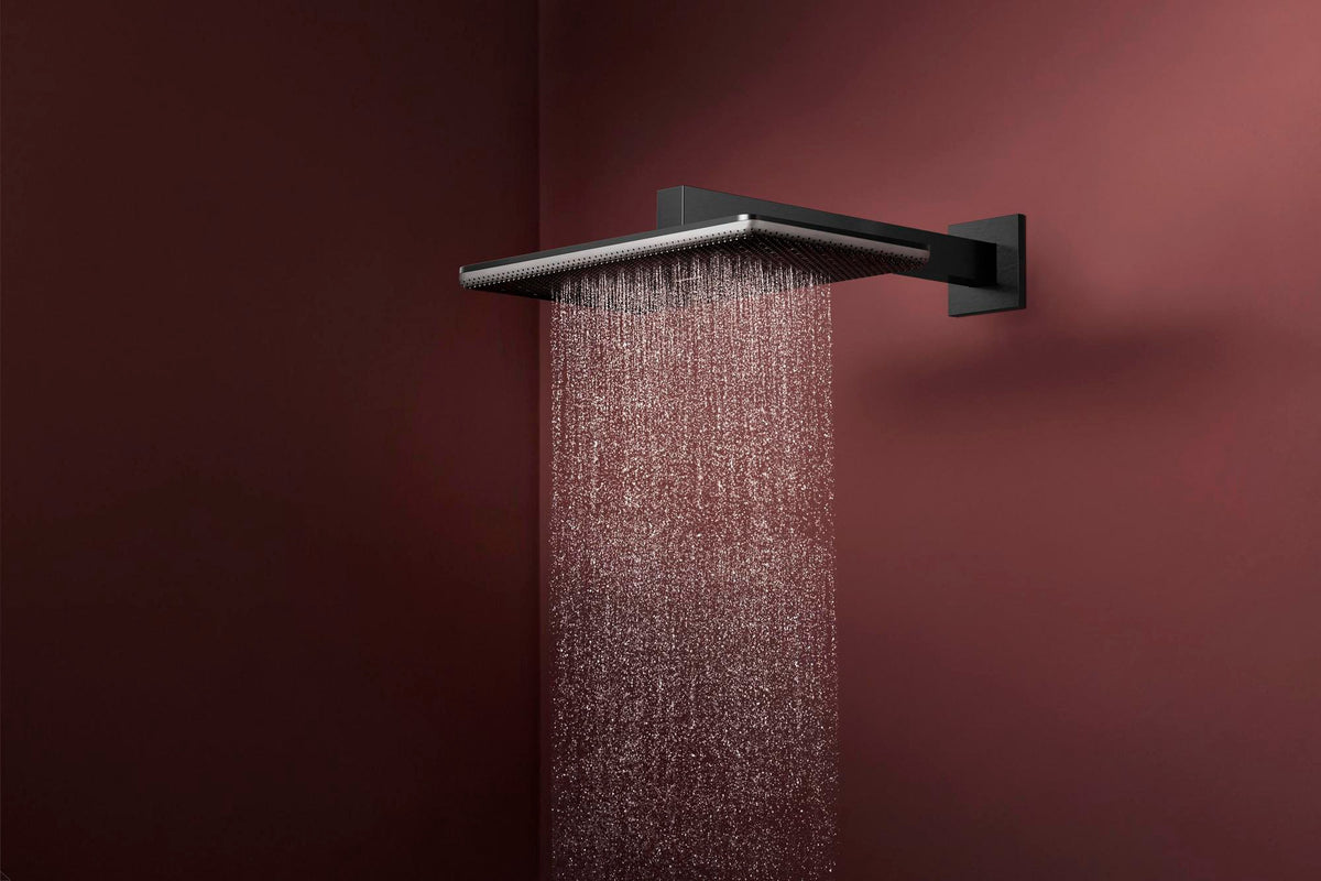 HANSGROHE Kopfbrause Raindance Alive Q 210/340 1jet – Rechteckig, RainAir & PowderRain, Schwarz