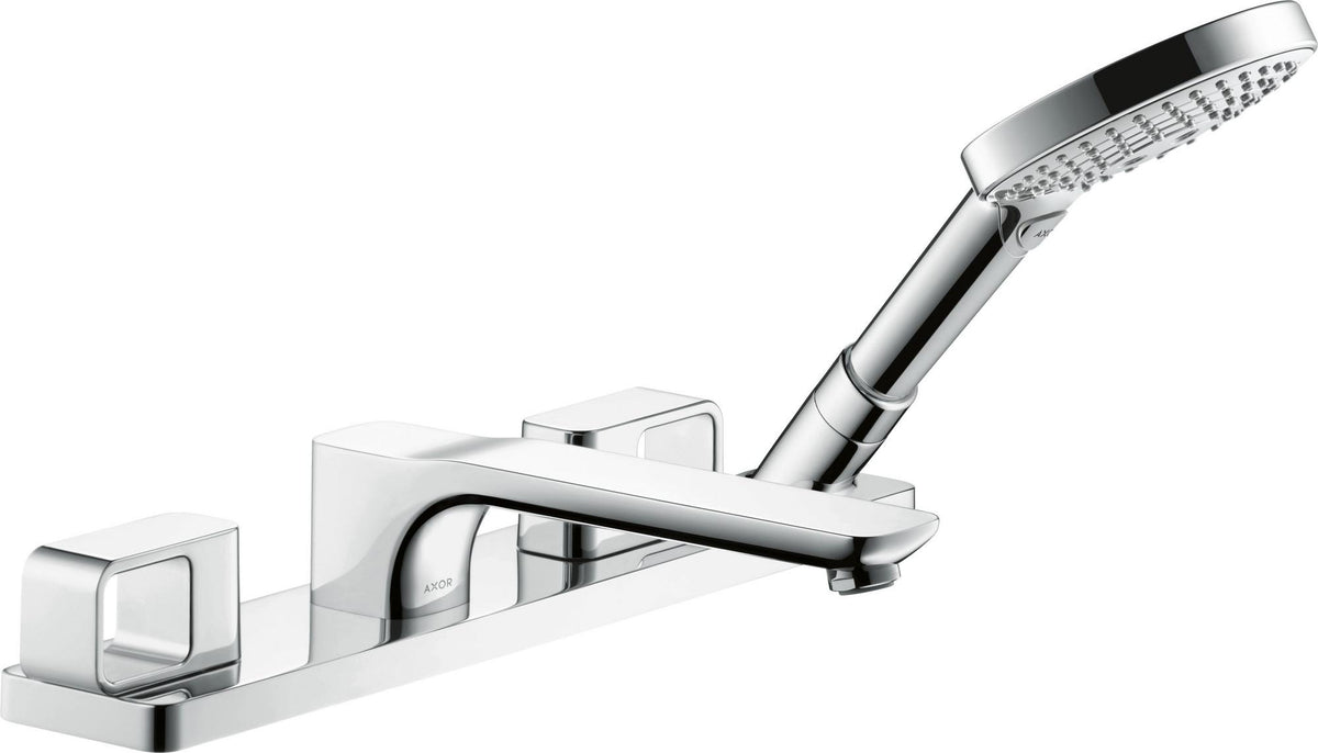 AXOR URQUIOLA 4-Loch Fliesenrandarmatur DN 15 mit Handbrause & Thermostat – Chrom