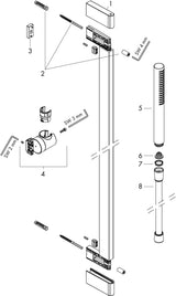 HANSGROHE Pulsify S Brauseset 1 Jet mit 900 mm Brausestange in Chrom