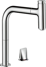 Hansgrohe Metris Select M71 Zweiloch-Küchenmischer ComfortZone 220 Eco Chrom