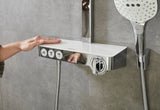 HANSGROHE Showerpipe RAINDANCE SELECT E 300 3jet ST DN 15 chrom – Duschsystem mit Thermostat ShowerTablet Select 300
