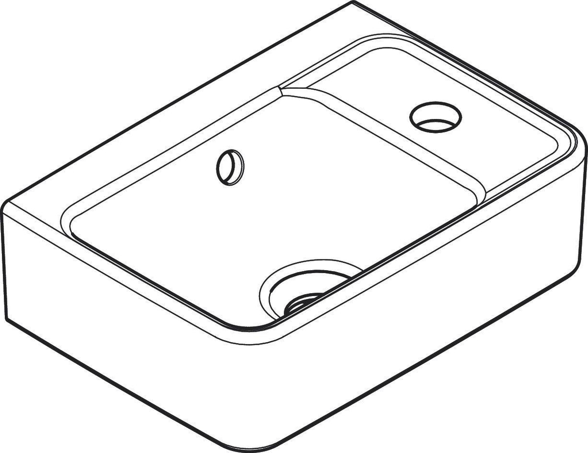 HANSGROHE Xanuia Q Handwaschbecken 360x250mm weiß mit SmartClean, Hahnloch und Überlauf