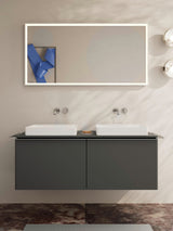 HANSGROHE Spiegel Xarita E mit LED-Beleuchtung und IR-Sensor, mattweiß, 1200 x 700 mm