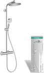 HANSGROHE Showerpipe Crometta S 240 mit Thermostat Ecostat 1001 CL – Chrom