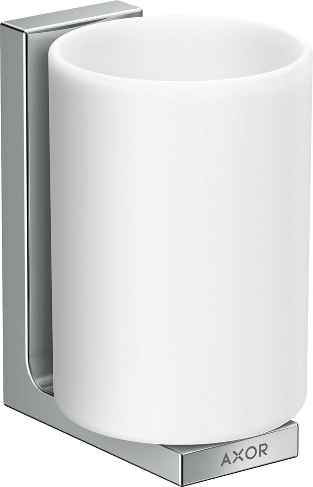 AXOR Universal Zahnputzbecher polished nickel – Wandmontage aus Metall und Glas