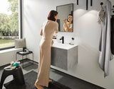 HANSGROHE Finoris Einhebel-Waschtischmischer 100 mit Push-Open Ablaufgarnitur, chrom