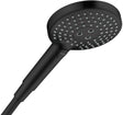 AXOR Handbrause 120 3jet EcoSmart mattschwarz – 3 Strahlarten mit Select-Taste