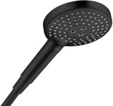 AXOR Handbrause 120 3jet EcoSmart mattschwarz – 3 Strahlarten mit Select-Taste