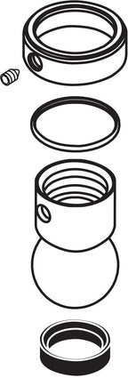 hansgrohe / Nein / Gelenkkugel mit Sicherungsring satinox