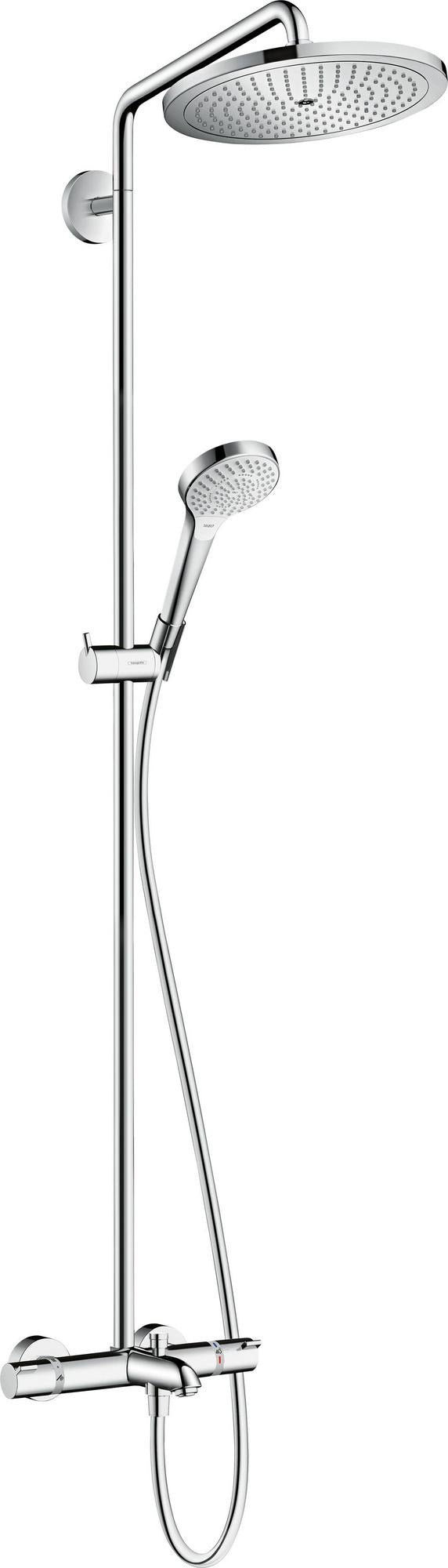 HANSGROHE Showerpipe Croma Select 280 mit Wannenthermostat – Chrom, 1 Strahl, DN15