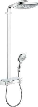 HANSGROHE Showerpipe RAINDANCE SELECT E 300 3jet ST DN 15 chrom – Duschsystem mit Thermostat ShowerTablet Select 300