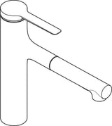 HANSGROHE Einhebel-Spültischmischer Zesis M33 160 mit Ausziehbrause und sBox lite – Chrom