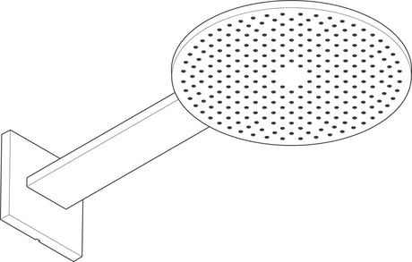 AXOR Kopfbrause 300 von Hansgrohe – PowderRain Strahl, mattschwarz, mit Brausearm