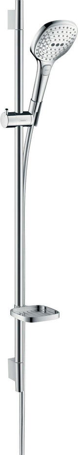 HANSGROHE Raindance Select E 120 Brauseset mit Unica´S Puro Stange, 3 Strahlarten, Chrom