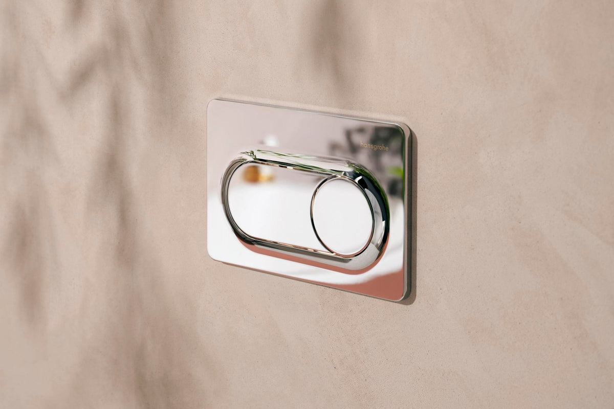 HANSGROHE iFrame Original S Betätigungsplatte – 2-Mengen-Spülung, Chrom, mechanisch