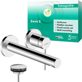 Hansgrohe Zesis S 2-Loch Waschtischmischer Unterputz F-Set 195 mm Auslauf Chrom