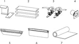 HANSGROHE Installationsset uBox universal für Duschrinnen Fertigsets 600 mm – vormontiertes Dichtvlies & Stellfüße