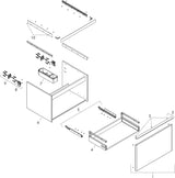 HANSGROHE Xelu Q Waschtischunterschrank 980 mm weiß hochglanz mit SoftClose und Inneneinteilung