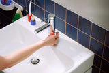HANSGROHE Zesis S 100 Waschtisch-Einhebelmischer mit Zugstangen-Ablaufgarnitur mattschwarz – ComfortZone 100, CoolStart