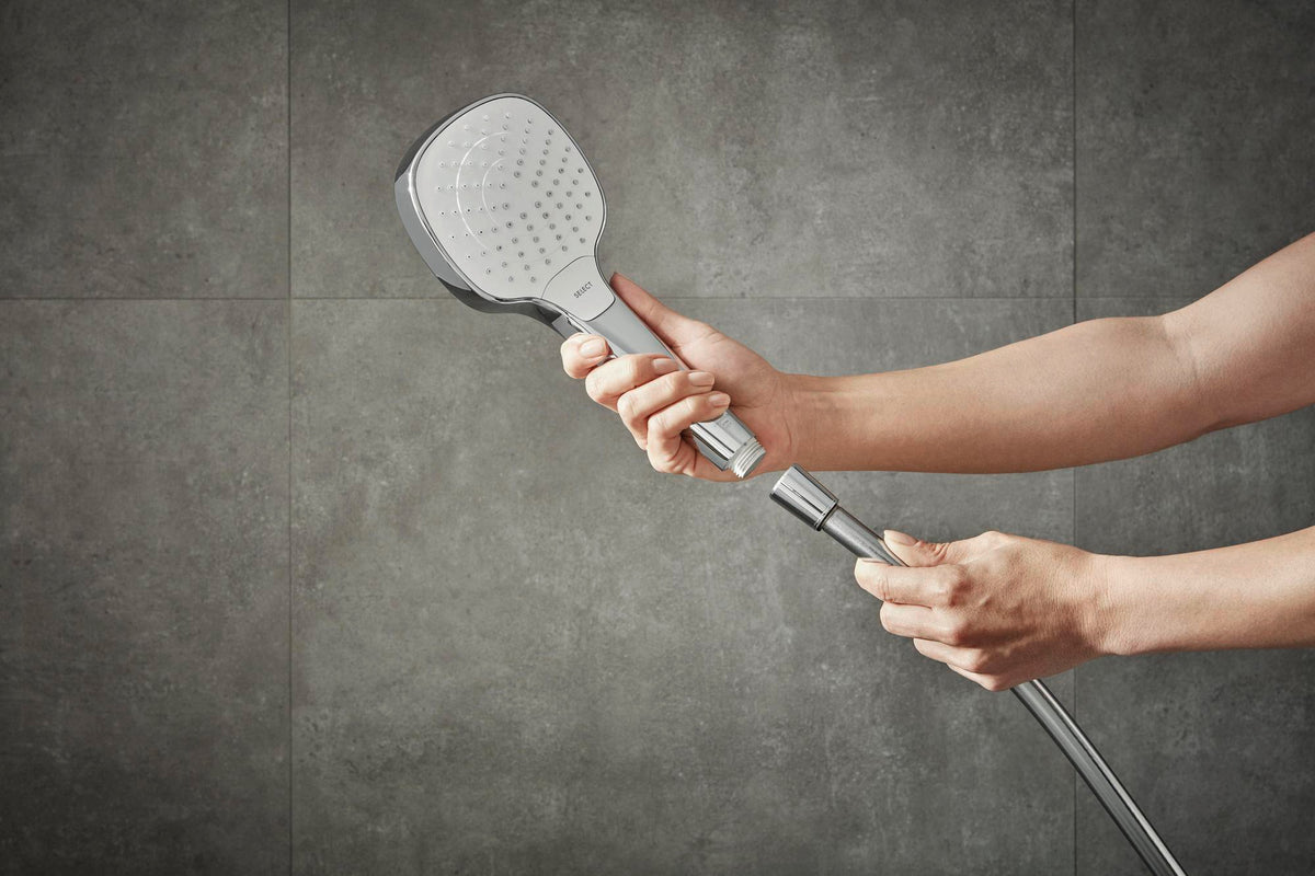 HANSGROHE Handbrause Croma Select E Vario 110 mm weiß/chrom – 3 Strahlarten mit Select-Taste