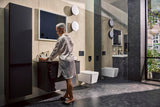 HANSGROHE Xarita E Wandspiegel 800x700 mm mattweiß mit LED-Beleuchtung und IR-Sensor