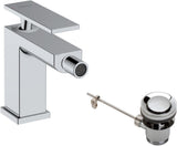 HANSGROHE Tecturis E Einhebel-Bidetmischer mit Zugstangen-Ablaufgarnitur in Chrom – 5 l/min, Laminarstrahl