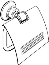 AXOR MONTREUX Papierrollenhalter Wandmontage Chrom – Metall, mit Deckel, verdeckte Befestigung