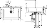 HANSGROHE Spülencombi Select 200 C51-F660-07 mit Einhebel-Küchenmischer chrom