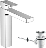 Hansgrohe VERNIS Shape 190 Einhebel-Waschtischmischer mit Zugstangen-Ablaufgarnitur, Chrom