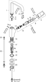 HANSGROHE METROPOL 230 Einhebel-Waschtischmischer DN 15 chrom mit Push-Open Ablaufgarnitur