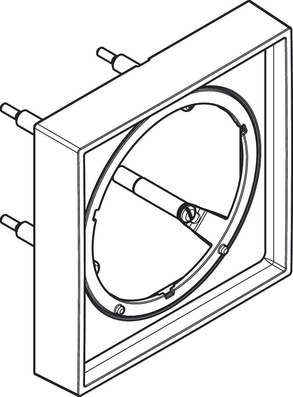 AXOR ShowerSelect ID Verlängerungsrosette eckig 22 mm Chrom – 170 x 170 mm