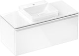HANSGROHE Waschtischunterschrank Xelu Q 1180 mm weiß hochglanz mit SoftClose und Inneneinteilung
