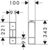 HANSGROHE IntraStoris Schubkasteninneneinteilung Basis Set 100/345 mattschwarz für Xelu & Xevolos