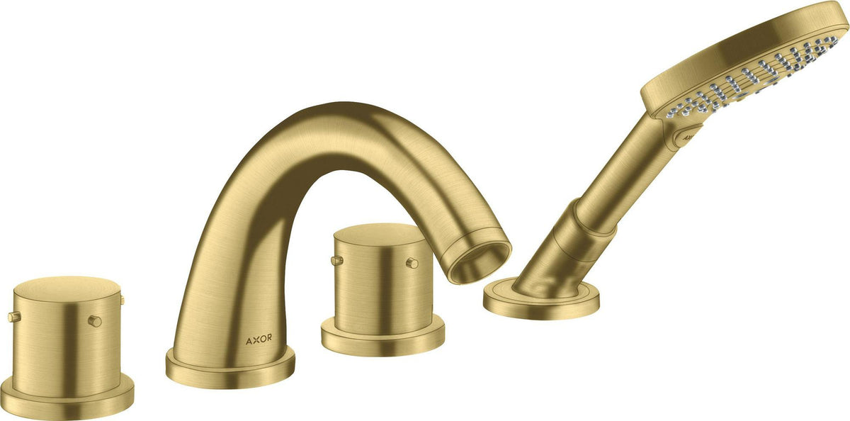 AXOR STARCK 4-Loch-Fliesenrandarmatur DN 15 – brushed brass von HANSGROHE