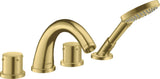 AXOR STARCK 4-Loch-Fliesenrandarmatur DN 15 – brushed brass von HANSGROHE