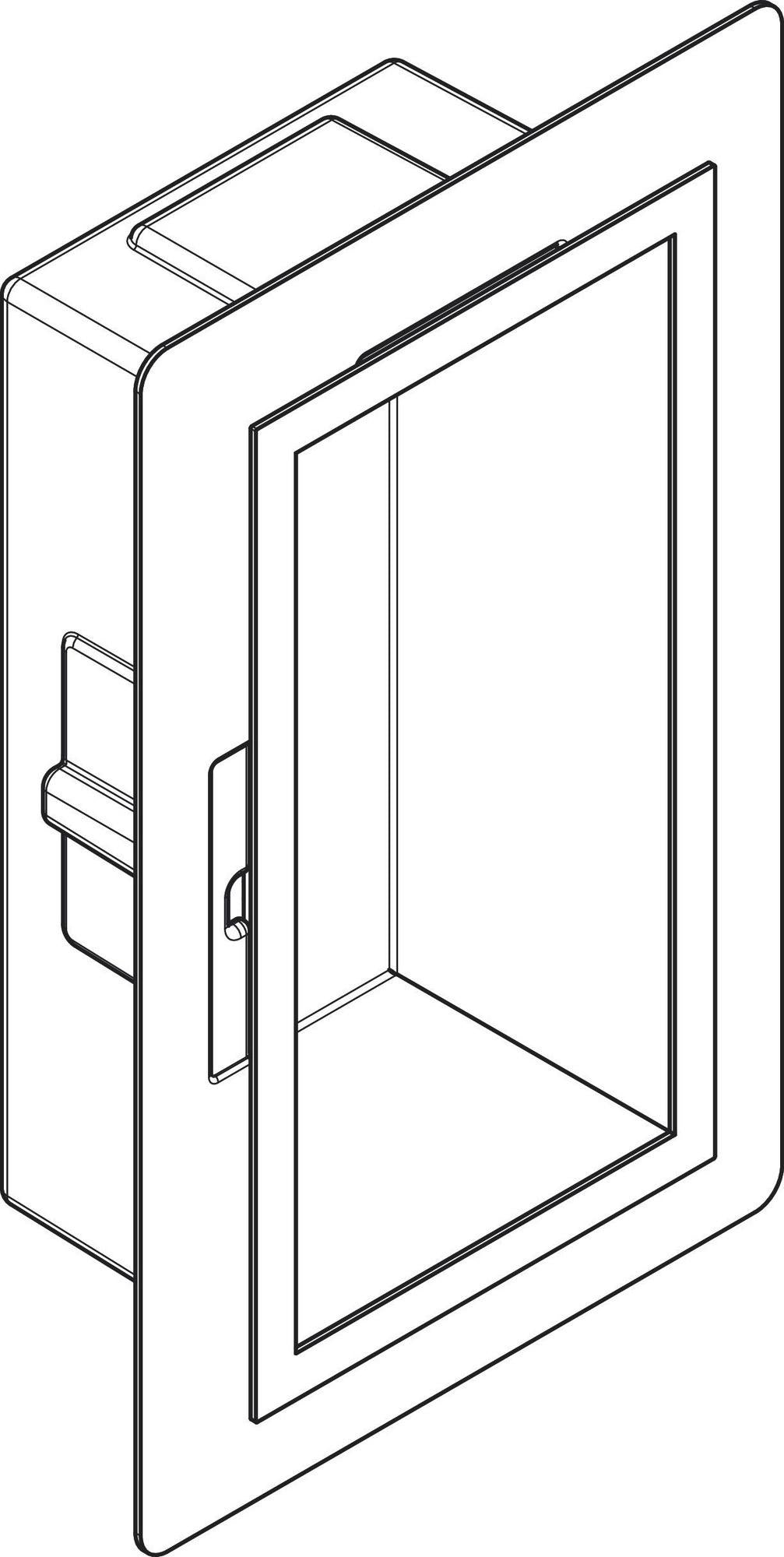 HANSGROHE XtraStoris Individual Wandnische mattweiß 300x150x100 mm mit Designrahmen – Edelstahl V2A