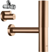 AXOR Designsiphon Set FLOWSTAR mit Eckventilen und Schubern, chrom – Flaschensiphon für Waschtische