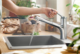 HANSGROHE Einbauspüle S51 450 SilicaTec graphitschwarz 1 Becken 60 cm Unterschrank