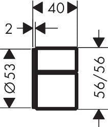 AXOR Edge Absperrventil Unterputz Fertigset Diamantschliff chrom – DN15/DN20, 1 Verbraucher, Gruppe II